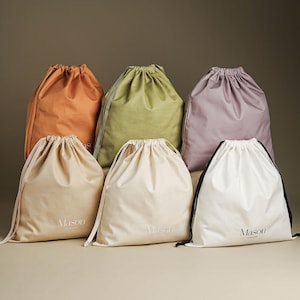 Echantillon de pochette personnalisée avec logo personnalisé, sacs à cordon de serrage, sac enveloppe, sacs à poussière, sacs de rangement de voyage, Sample-101