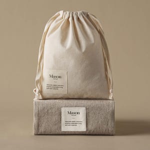 Custom Logo Drawstring Bag for Jewelry Packaging,  Small Business Gift Packaging, 50pcs TAG-01