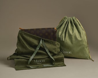 Bolsas de franela con cordón personalizadas (50 unidades): Impresión de logotipo, almacenamiento de joyas y cosméticos FLA-101