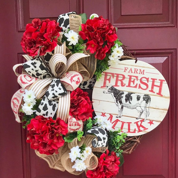 Cow Head Wreath Etsy