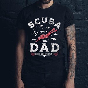 Scuba Dad T-Shirt - Under Water Lifestyle Tee, Father's Day Gift for Diver Dad, Vintage Scuba Graphic, Unique Dad Apparel, Ocean Lover Shirt