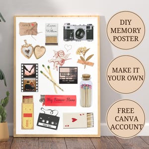 Custom Gift Matchbook Wall Art for Home Decor, Personalized Anniversary Matchbox Print, Blank Matchbook Template, Matchbox Digital Download.