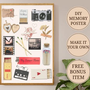 Custom Gift Matchbook Wall Art for Home Decor, Personalized Anniversary Matchbox Print, Blank Matchbook Template, Matchbox Digital Download.