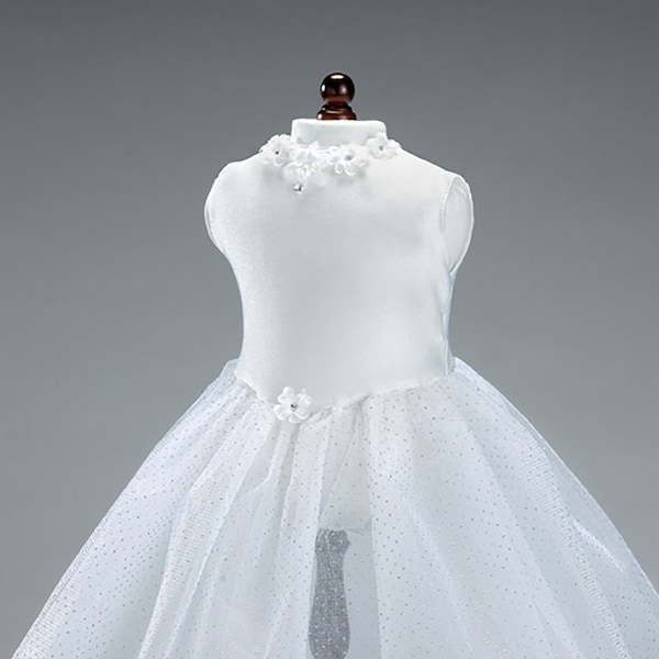 Robe de poupée Casse-Noisette Costume de ballerine blanche avec chaussons de danse pour poupée Américaine de 18 po.