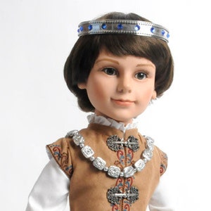 Silver Crown and Chain of Office for 18&quot; Dolls like Carpatina or American Girl Dolls
