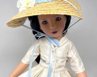Straw Hats or Bergère Hat for 18" dolls Dolls such as American Girl, Carpatina and AGFAT