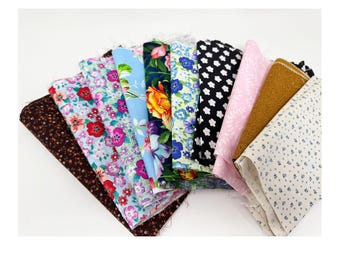 Quilting Fabric Remnants Sold in Groups, Large Fabric Pieces for Doll Clothes Sewing or Making Quilts