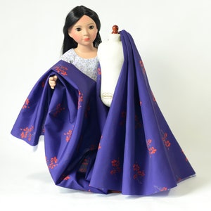 Outlander Claire Brunswick Jacket Doll Fabric Small Scale for sewing doll clothes for American Girl Dolls, Carpatina, Kidz n Cats or AGFAT