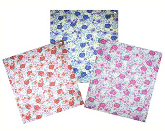 Premium Cotton Fabric Mini Floral for Quilting or Doll Clothes Sewing, Choose your color
