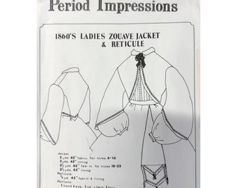 NEW Patterns for Period Impressions Uncut Vintage Historical Sewing Patterns, Rare Perfect Condition