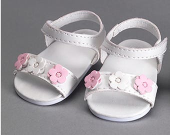 White Doll Sandals Shoes for 18" American Girl Dolls – Carpatina Brand