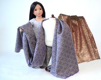 Tissu en brocart à l'échelle pour la couture pour poupées de 18 pouces comme les poupées American Girl, Carpatina ou AGFAT