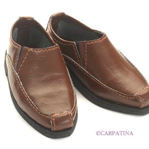 Brown Loafers Shoes for the 18 inch Carpatina Boy Dolls and for Kids N Cats dolls