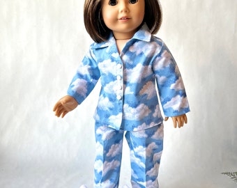 Pajama Set for American Girl Doll. Nightwear for 18 Dolls. by
