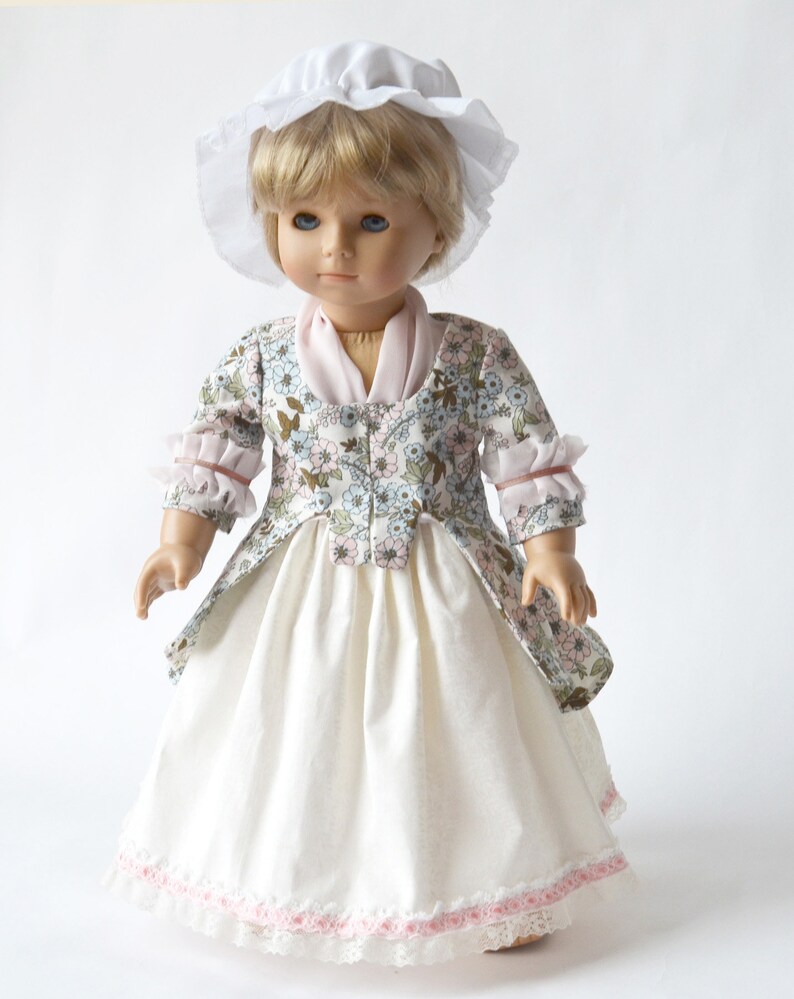 Caraco Jacket and Fichu 18 inch Doll Clothes PDF Pattern, Multi-sized to fit 18" Slim and Regular 18" Dolls such as American Girl® and Gotz image 5