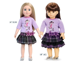 Paris Doll Outfit, Choose your Doll Size from 18" American Girl Dolls or 18" Slim Dolls