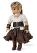 Steampunk Outfit  with Goggles, Corset, Tall Boots and Arm Bands fits 18' Dolls like American Girl 