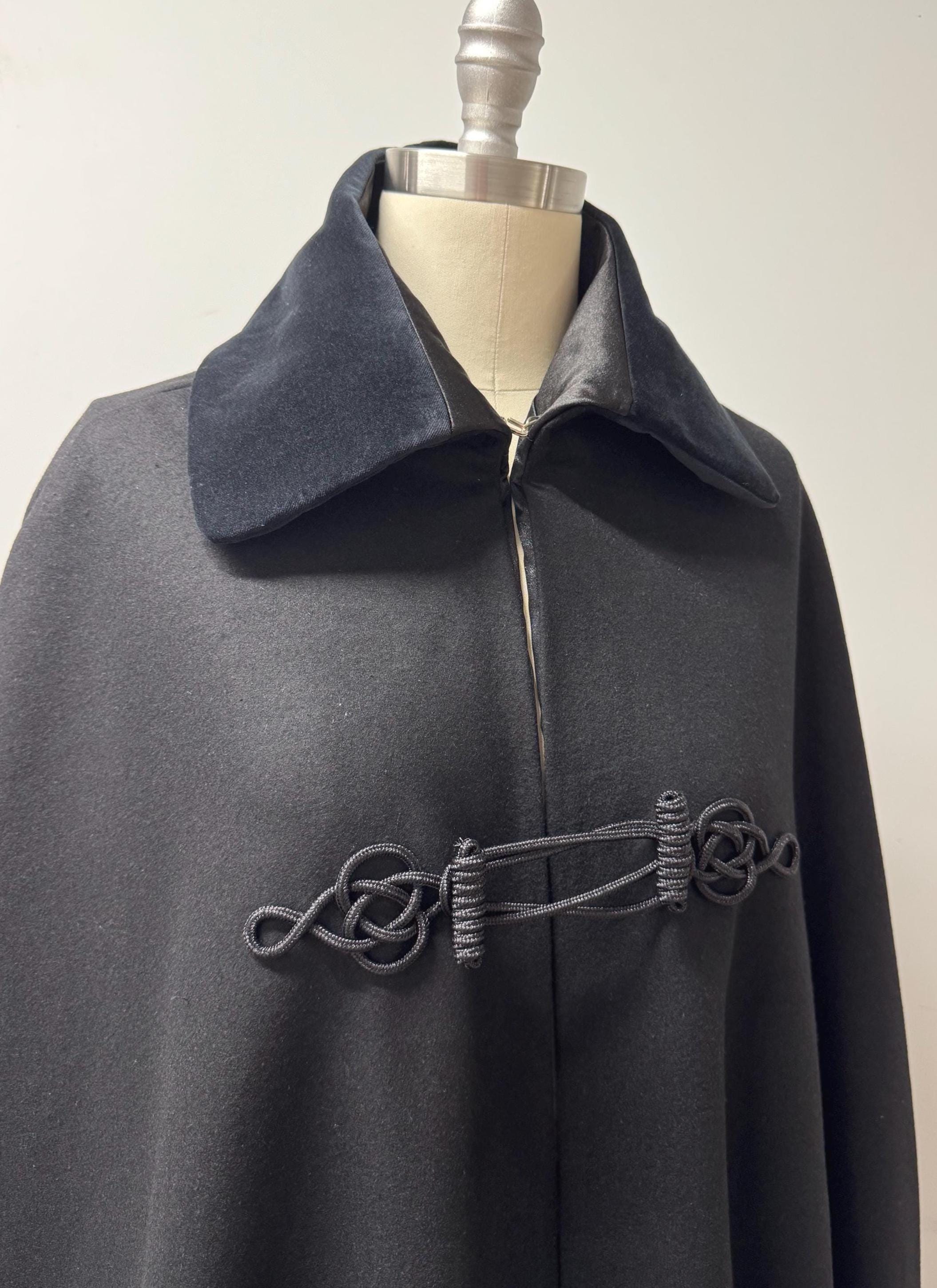 FDR ボートクローク 海軍用 ブラックウール ミリタリーケープ