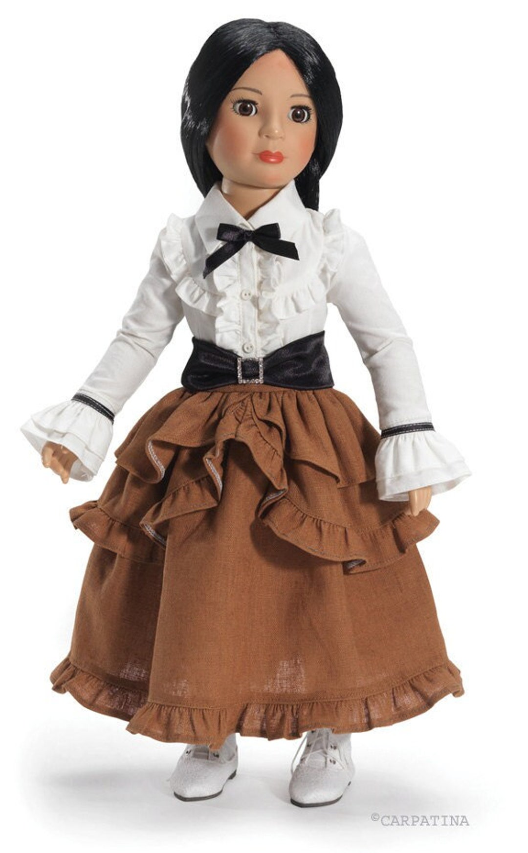 Steampunk Doll Outfit With Skirt, Blouse, Victorian Boots, Top Hat and  Goggles for 18\, image size:1080x1744