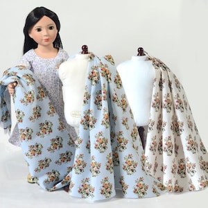 Vintage boeket poppenstof op kleine schaal voor het naaien van poppenkleding voor American Girl Dolls, Carpatina, Kidz n Cats of AGFAT