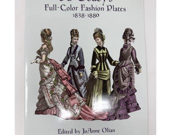 Godey's Full-Color Fashion Plates Book from premier 19th-century American women's magazine:  NEW