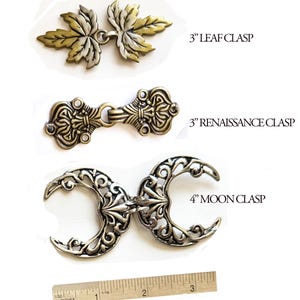 Clasp Closure for Capes and Cloaks, Large Metal Clasp, Gold Clasp, Silver Clasp