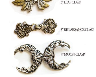 Chiusura a fibbia per mantelli e mantelli, grande fibbia in metallo, fibbia in oro, fibbia in argento