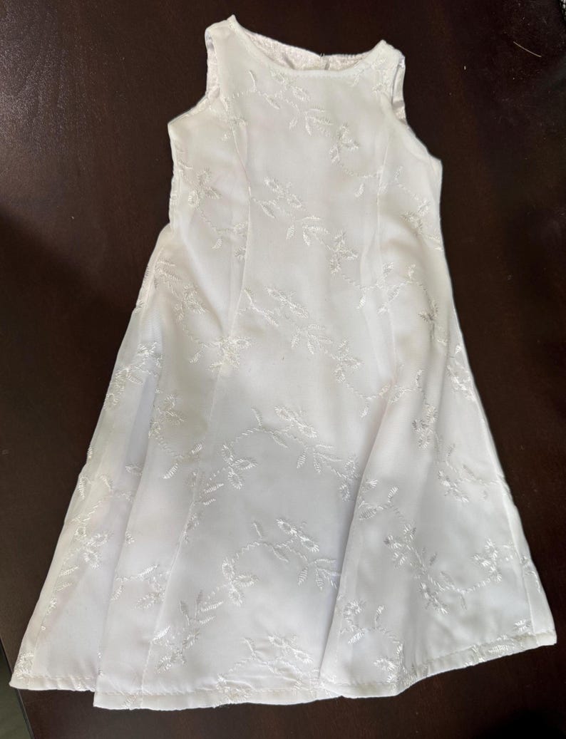 Wedding Dress with Diamonds Silver Tiara and Veil fits 18" Dolls like American Girl Dolls White Long Dress