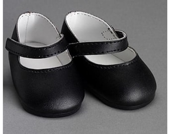 Black Leather Mary Jane Doll Shoes for 18" American Girl Dolls – Carpatina Brand