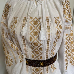 トップス 1920's antique Rumania embroidery tunic Romania 1920s - Etsy
