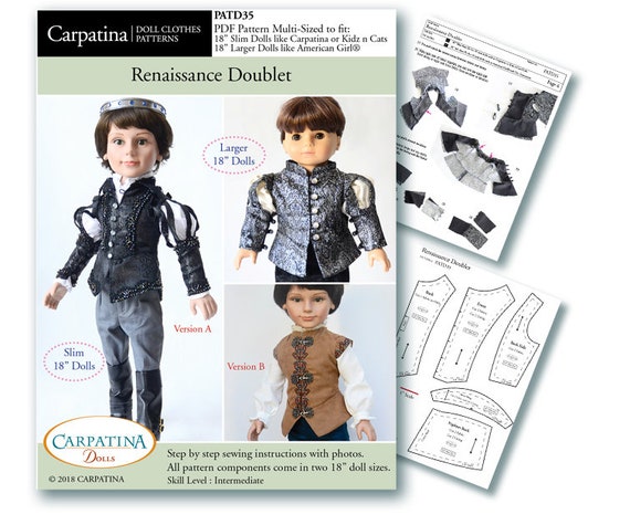 18 inch boy doll clothes patterns on sale