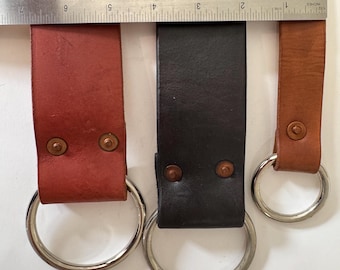 Leather Belts with Metal Ring, Brown Leather or Black Leather, Medieval Belts are Made in USA