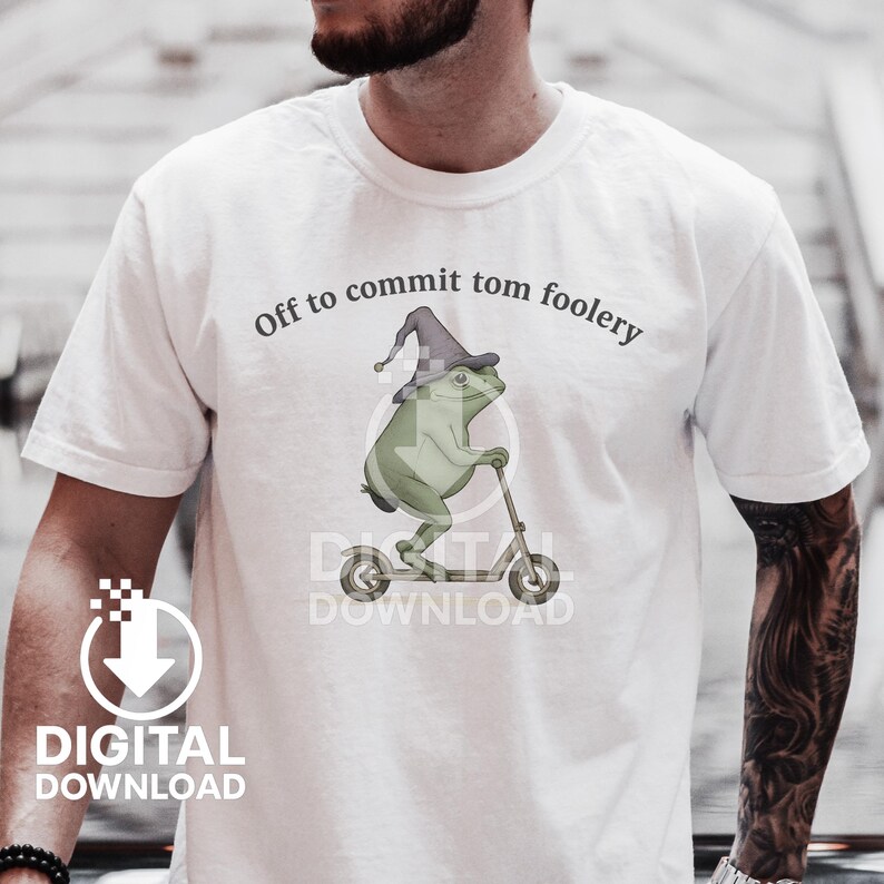 Funny Frog Meme PNG | off to Commit Tomfoolery Scooter Frog Design ...