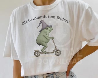 Lustiger Frosch Meme PNG | Aus tomfoolery Scooter Frosch Design zu begehen | Erwachsenen Humor Png Kröte Clipart für POD Shirts