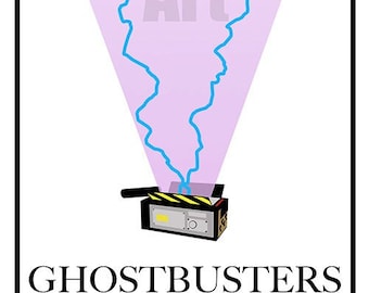 Original "The Trap" Ghostbusters Art Print Poster Slimer Proton Pack