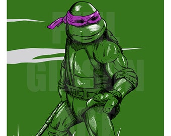 Original "Donny" Donatello Art Print Teenage Mutant Ninja Turtles Comic Poster