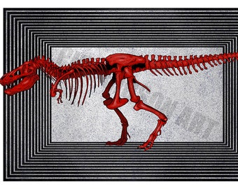 Original "The Tyrant King" Tyrannosaurus Rex Dinosaur Art Print Poster