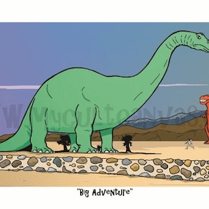 Original &quot;Big Adventure&quot; Art Print Poster by Phil Gibson Pee Wee Herman Tim Burton