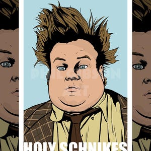 Póster con impresión artística giclée original de Tommy Boy "Holy Schnikes" de 12" x 18" de Chris Farley