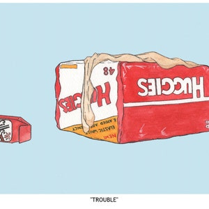Raising Arizona &quot;Trouble&quot;  Limited Edition Art Painting Print By Phil Gibson baby diapers