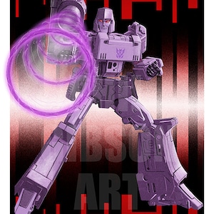 Original &quot;Peace Through Tyranny&quot; Giclée Art Print Poster Megatron Transformers