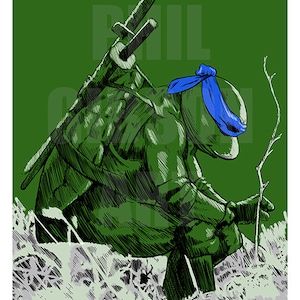 Original &quot;Leo&quot; Art Print Teenage Mutant Ninja Turtles Comic Poster