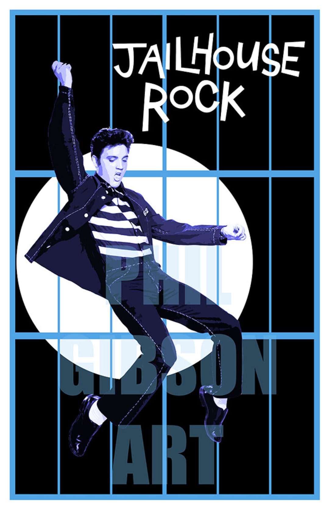 Buy Original Jailhouse Rock Art Print Elvis Presley Guitar Man Rock and  Roll Online in India - Etsy, image size:1080x1669