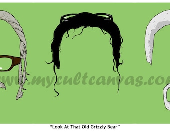 Original "Look At That Old Grizzly Bear" Art Poster Print Royal Tenenbaums Wes Anderson