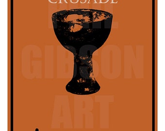 Original The Last Crusade Indiana Jones Art Print Poster Minimalist