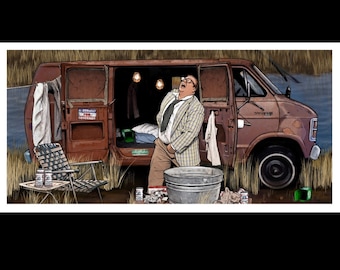 Original “La Dee Frickin’ Da” Chris Farley Matt Foley Motivational Art Print Poster