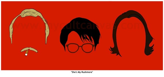 Original Rushmore Art Print Poster By Phil Gibson Wes Anderson Etsy