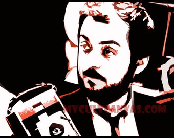Original "Kubrick" Art Print Poster Stanley Kubrick Clockwork Orange Minimalist