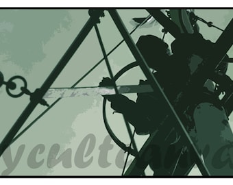 Original JAWS "Quint" 10" x 20" Giclée Art Print by Phil Gibson Shark Poster