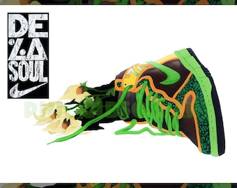 Original Nike "De La Sole" De La Soul Hip Hop Sneaker 12" x 16" Art Urban Shoes Flower Pot
